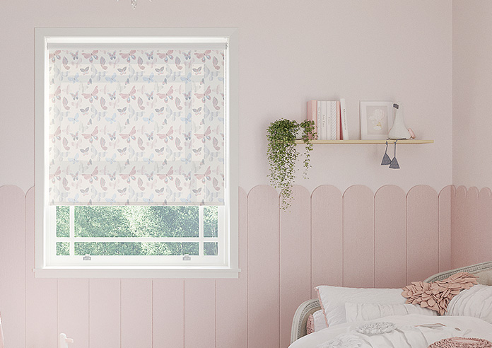 Butterfly, Delicate Pink - Twist&Fit Roller Blind - Image 3